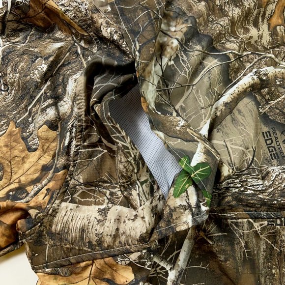 Realtree Edge Mens Hunting Shirt Brown Camouflage Pockets Short Sleeve XXL New - Picture 7 of 12